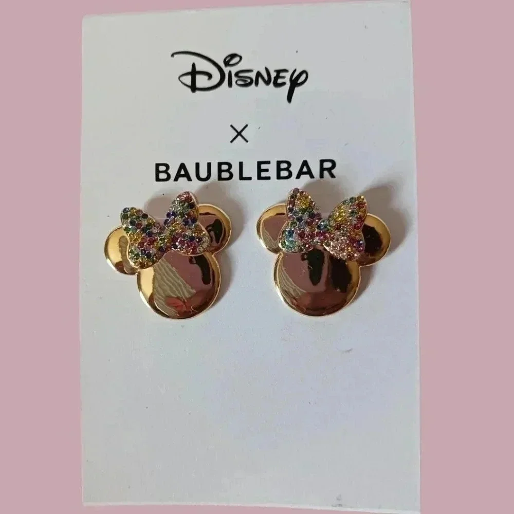 Disney rhinestone earrings boublebar minnie mouse set of 2